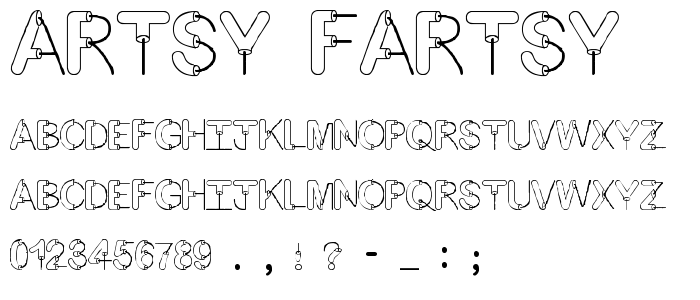 Artsy Fartsy font